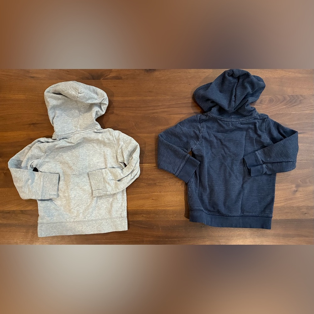 Monica and Andy Gray & Navy Preppy Zip-Up Hoodies - Picture 3 of 12